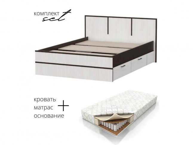 Кровать Карелия 140х200 с матрасом BSA в комплекте фото