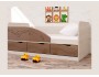 Кровать Бриз-4 80х160 Волна (Сирень/Белый/Правый) распродажа