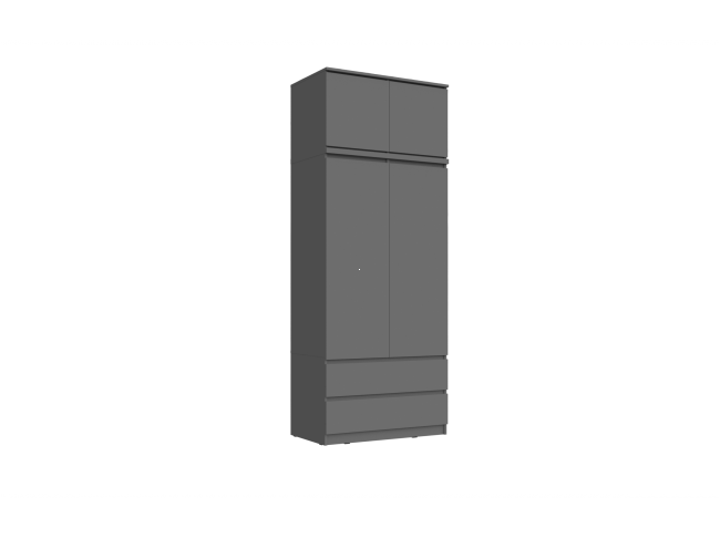 Челси Шкаф 2-х створчатый комбинированный + антресоль к шкафу 90 фото