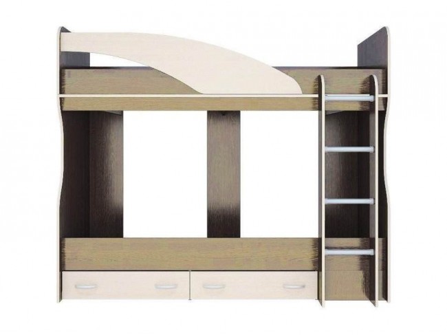 Двухъярусная кровать Мийа А 80 (Дуб Сонома / Белый шагрень) фото