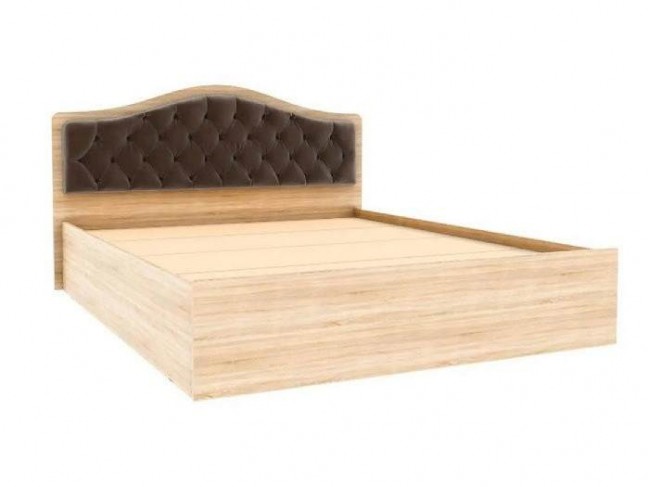Кровать с настилом ДСП Дели 140х200, дуб сонома/шоколад фото