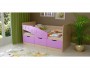 Детская кровать Бемби-8 МДФ, 80х180 (Розовый металлик, Ясень шим купить