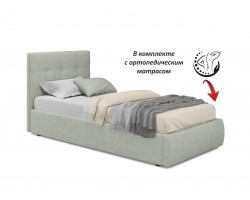 Кровать Мягкая Selesta 900 кожа серый подъемным