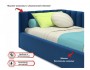 Мягкая кровать Milena 900 синяя с подъемным механизмом купить