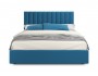 Мягкая кровать Olivia 1400 синяя с подъемным механизмом недорого