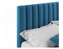 Мягкая кровать Olivia 1400 синяя с подъемным механизмом недорого