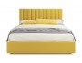 Мягкая кровать Olivia 1400 желтая с ортопедическим основанием недорого