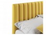 Мягкая кровать Olivia 1400 желтая с ортопедическим основанием от производителя
