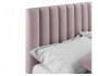 Мягкая кровать Olivia 1400 лиловая с ортопедическим основанием купить