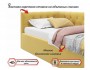 Мягкая кровать-тахта Afelia 900 желтая с ортопедическим основани распродажа