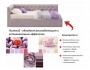 Мягкая кровать-тахта Afelia 900 лиловая с ортопедическим основан распродажа