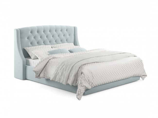 Мягкая кровать "Stefani" 1400 мята пастель с подъемным фото