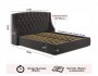 Мягкая кровать "Stefani" 1400 шоколад с подъемным меха купить