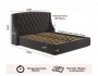 Мягкая кровать "Stefani" 1600 шоколад с подъемным меха недорого