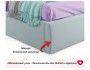 Мягкая кровать "Stefani" 1800 мята пастель с подъемным недорого