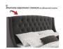 Мягкая кровать Stefani 1800 шоколад с подъемным механизмом распродажа