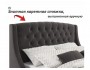 Мягкая кровать "Stefani" 1400 шоколад с ортопедическим от производителя