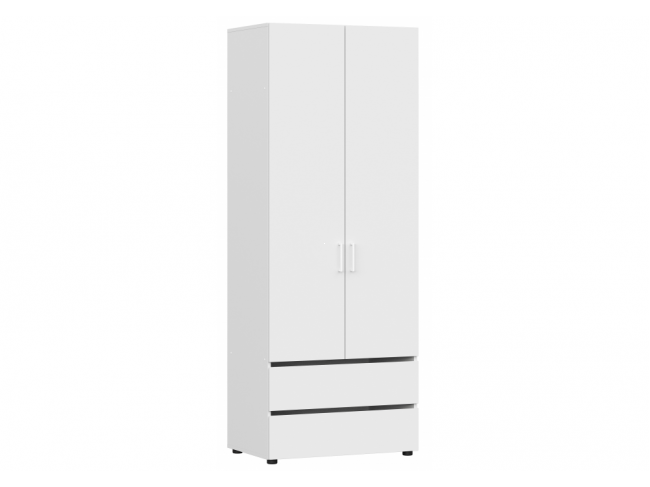 двухстворчатый Валенсия белый текстурный Шкаф фото