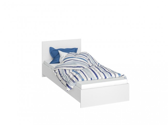 Кровать с основанием ДСП Ронда КР-080 80х200, белый фото