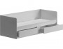 Челси Кровать 80 (Белый глянец, Дуб Сонома) фото