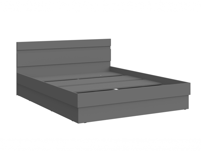 Челси Кровать 1,4м (Белый глянец холодный, белый) (Графит, Графи фото