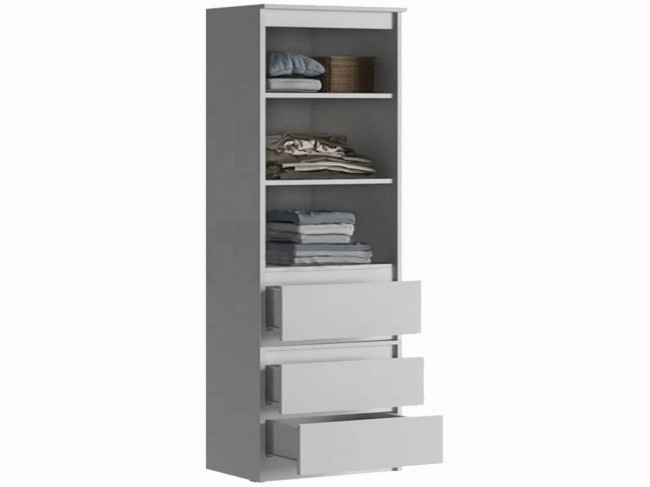 Челси Стеллаж, Белый/Белый глянец фото