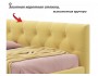 Односпальная кровать-тахта Afelia с ящиками 900 желтая с ортопед недорого