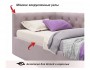 Односпальная кровать-тахта Afelia с ящиками 900 лиловая с ортопе купить