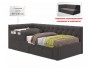 Односпальная кровать-тахта Afelia с ящиками и бортиком 900 шокол фото