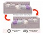 Односпальная кровать-тахта Afelia с ящиками и бортиком 900 лилов недорого