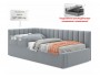 Мягкая кровать Milena с бортиком 900 серая с подъемным механизмо купить