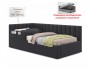 Мягкая кровать Milena с бортиком 900 темная с подъемным механизм недорого