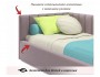 Мягкая кровать Milena с бортиком 900 лиловая с подъемным механиз купить