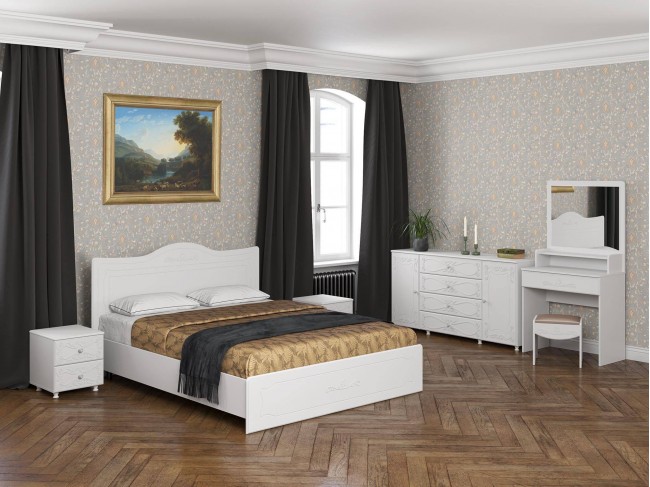 Спальня Италия-5 белое дерево фото