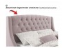 Мягкая кровать "Stefani" 1600 лиловая с подъемным меха фото