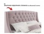 Мягкая кровать Stefani 1600 лиловая с подъемным механизмом купить