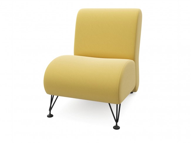Мягкое дизайнерское кресло Pati желтый фото