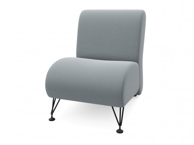 Мягкое дизайнерское кресло Pati серый фото