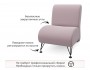 Мягкое дизайнерское кресло Pati лиловый недорого