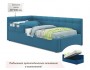 Односпальная кровать-тахта Bonna 900 с защитным бортиком синяя и купить