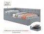 Односпальная кровать-тахта Bonna 900 с защитным бортиком серая и купить