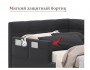 Односпальная кровать-тахта Bonna 900 с защитным бортиком темная  фото