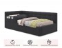 Односпальная кровать-тахта Bonna 900 с защитным бортиком темная  недорого