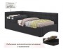 Односпальная кровать-тахта Bonna 900 с защитным бортиком темная  купить