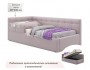Односпальная кровать-тахта Bonna 900 с защитным бортиком лиловая недорого