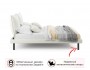 Мягкая кровать Fly 1400 беж с ортопедическим основанием купить