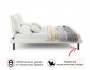 Мягкая кровать Fly 1400 бежевая с ортопедическим основанием распродажа