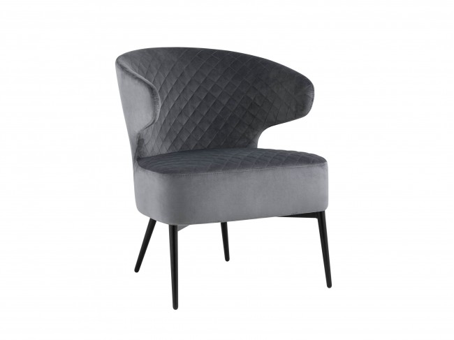 Кресло лаунж Stool Group Royal велюр темно-серый фото