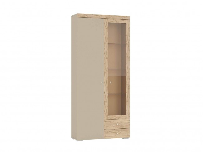 6-87002 Шкаф 2-х дверный со стеклом и двумя ящиками (ПАЛЕРМО) /  фото
