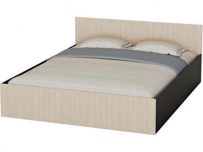 Кровать 160 (Венге / дуб беленый) фото